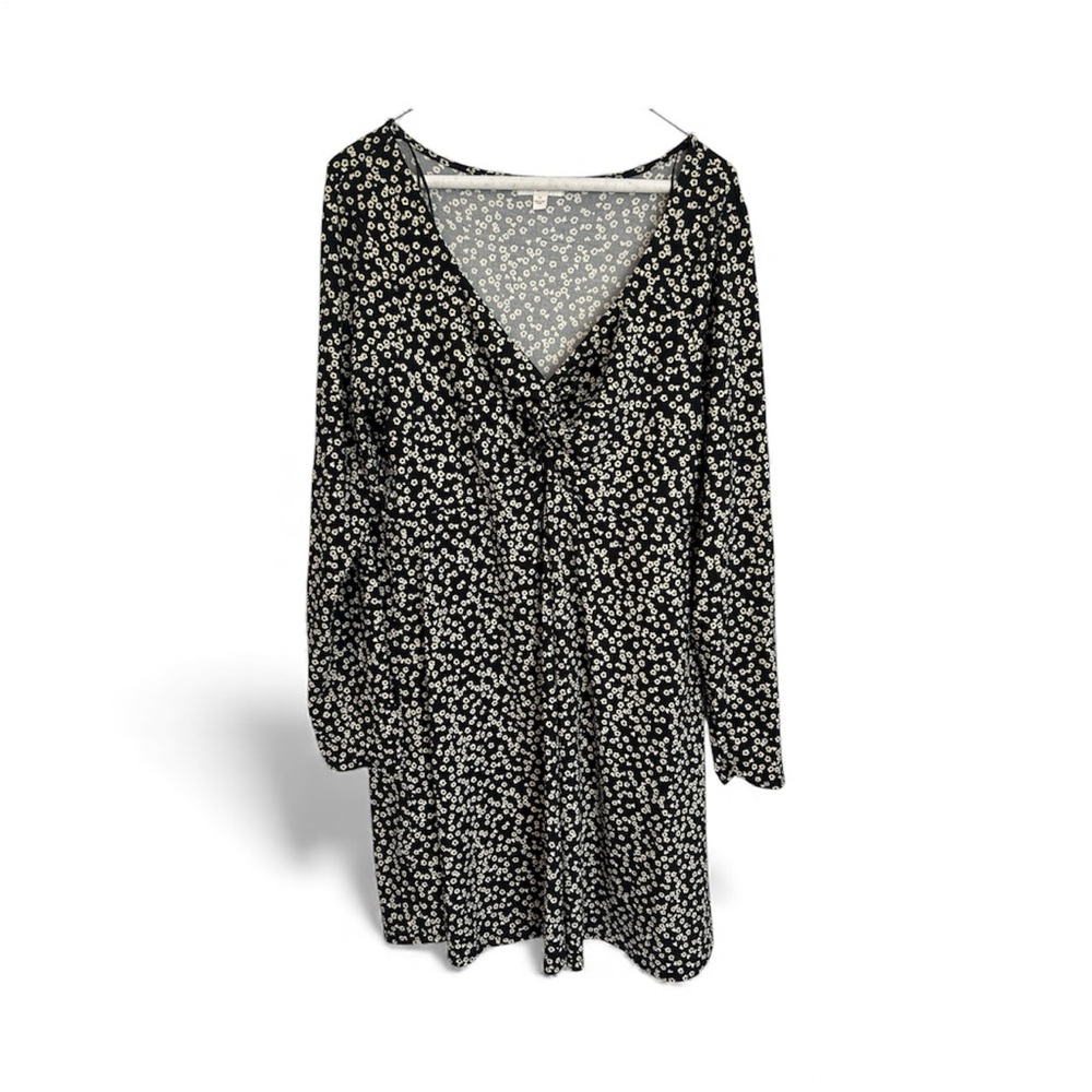 BP Black and White Floral Midi Dress